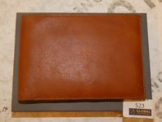 Boxed Octavo Tan Leather Cross Over Layover Travel Wallet (Viewings And Appraisals Are Highly