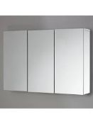 Boxed John Lewis And Partners Triple Door Gloss White Mirrored Bathroom Cabinet RRP £160 (