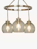 Boxed Croft Collection Sheltie Semi Flush Three Light Pendant Light RRP£150.0(2229076) (Viewings And