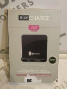 Lot To Contain 2 Boxed Recharge 2500 MIH Power Portable Power Banks (Viewings And Appraisals