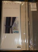 Lot To Contain 5 Assorted Pairs Of Fusion Enhanced Linen Eyelet Pencil Pleat Headed Curtains