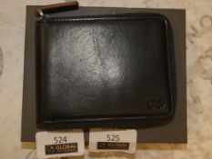 Boxed Octavo Black Leather Cage Wallet (Viewings And Appraisals Are Highly Recommended)