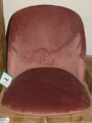 Boxed Pair Of Dusky Pink Round Back Designer Dining Chairs (Viewings And Appraisals Highly