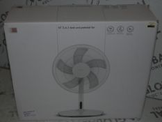 Boxed John Lewis And Partners 16 Inch 2 In 1 Desk And Pedestal Oscillating Fan RRP £50 (RET00457086)