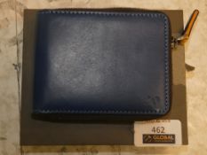 Small Navy Blue Leather Zip Card Holder (Viewings And Appraisals Highly Recommended)