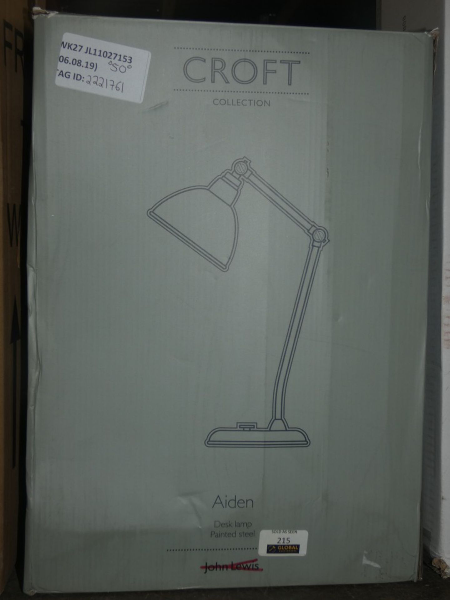 Boxed John Lewis Croft Collection Aidan Desk Lamp RRP £50 (2221761) (Viewings And Appraisals Are