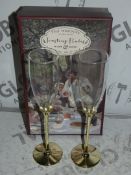 Boxed Brand New The Wedding Of The Season To Love And To Honour Champagne Flute Toasting Set With