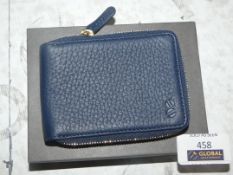 Octavo Small Blue Leather Coin Pouch (Viewings And Appraisals Highly Recommended)