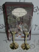 Boxed Brand New The Wedding Of The Season To Love And To Honour Champagne Flute Toasting Set With