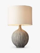 Heaven Table Lamp Ceramic Base Linen Shade RRP £110 (2329864) (Viewings And Appraisals Are Highly