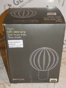 The Marlow LED Table Lamp Satin Brass Finish Glass Shade RRP£85.0(RET00360745)(Viewings And