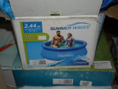 Boxed Assorted Items To include A Summer Wave's Aqua Slide And A Summer Waves Large Inflatable