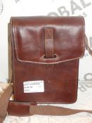 Soft Italian Leather John Lewis And Partners Brown Gents Designer Shoulder Bag RRP £100 (