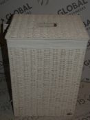 John Lewis White Wash Wicker Storage Basket RRP£50.0(2308012)(Viewings And Appraisals Are Highly