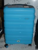 Antler Baby Blue Juno 2 4 Wheeled 68cm Medium Spinner Suitcase RRP £155 (RET00133804) (Viewings