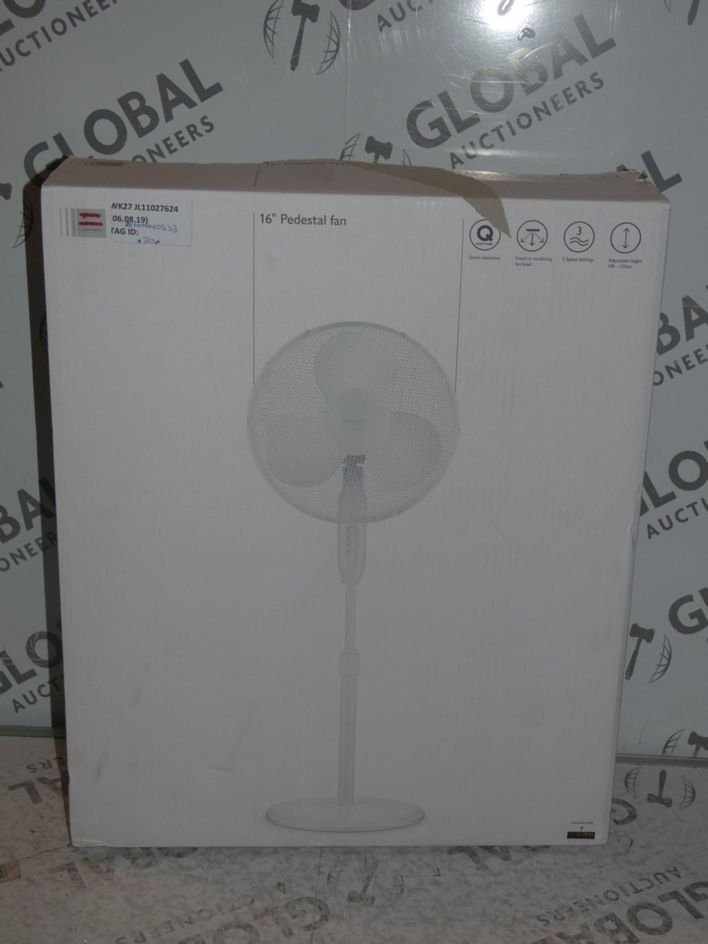 16 Inch John Lewis Pedestal Fan RRP £30 (RET00440533) (Viewings And Appraisals Are Highly