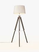 Jacques Wooden Base Fabric Shade Floor Lamp Base Only RRP £130 (2023879) (Viewings And Appraisals