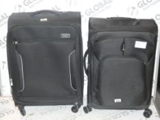 John Lewis And Partners And Antler Medium Sized 360 Wheel Trolley Luggage Suitcases RRP £135 Each (