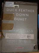 John Lewis And Partners Natural Duck Feather And Down Duvet RRP £65 (RET00430145) (Viewings And