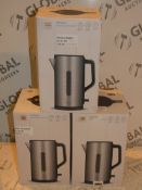 John Lewis 1.7Litres Brushed Stainless Steel Kettles RRP £40 Each (2324187) (2132909) (Viewings