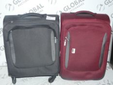 John Lewis And Partners Soft Shell Cabin Bags In Black And Red RRP £75 Each (RET00101101) (