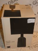 The Flute Table Lamp In Line Switch Glass Linen Shade RRP£75.0 (RET00404714)(Viewings And Appraisals