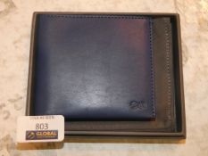 Boxed Brand New Octavo Navy Blue Leather Euro Purist Wallet