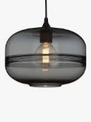 Boxed John Lewis And Partners Semper Smoked Glass Ceiling Light Fitting RRP £135 (2214063) (Viewings