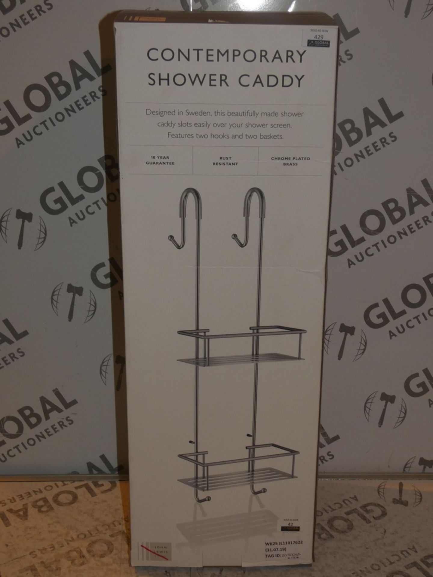 Boxed John Lewis And Partners Contemporary Bathroom Shower Caddy RRP £150 (2030065) (Viewings And