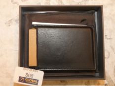 Brand New Octavo Black Leather Pocket Wallet