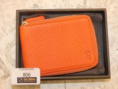 Boxed Brand New Ladies Octavo Orange Women's Birdcage Wallet