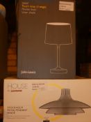 Assorted Items To Include The Isabelle 3 Stage Touch Lamp Linen Shade And A House By John Lewis