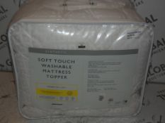 Synthetic Soft Touch Washable Mattress Topper RRP £90 (163470) (Viewings And Appraisals Are Highly