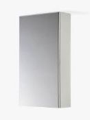 Boxed John Lewis And Partners Single Door White Mirrored Bathroom Cabinet RRP £80 (2130216) (