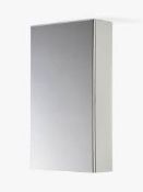 Boxed John Lewis And Partners Single Door White Mirrored Bathroom Cabinet RRP £80 (1307478) (