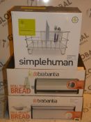 Assorted Items To Contain 2 Brabantia 1x Roll Top Bread Bin, Fall Front Bread Bin And One Simple