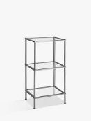 John Lewis And Partners 3 Tier Glass Shelving Unit RRP £30-40 (2140340) (RET00202319) (Viewings