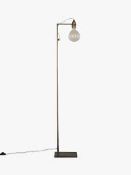 Boxed John Lewis And Partners Pewter Finish Base Antique Brass Bulb Holder Floor Lamp RRP £125 (