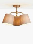 Boxed John Lewis And Partners Roxy 3 Light Semi Flush Ceiling Light Fitting RRP £100 (2287813) (