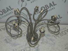 Boxed John Lewis And Partners Amara 5 Light Stainless Steel Light Fitting RRP £120 (2323030) (