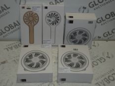 Boxed John Lewis And Partners Spectrum Table Fans And USB Hand Charging Fans RRP £15 Each (