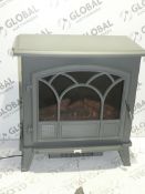 Grey Free Standing Stove Effect Plug In Electric Fire Place RRP £189 (Viewings And Appraisals Are