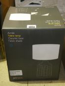 John Lewis And Partners Annie Ceramic Base Fabric Shade Table Lamp RRP £35 (2262045) (Viewings And