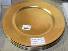 Lot to Contain 5 Gold Charger Plates RRP £10 Each (RET00220143) (Viewings And Appraisals Are