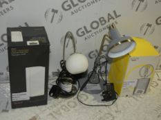 Lot to Contain 4 Assorted Boxed And Unboxed John Lewis And Partners Designer Lighting Items To
