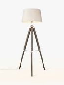 Boxed John Lewis And Partners Jacques Grey Tripod Floor Standing Lamp (Base Only) RRP £ (2333845) (