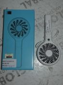 Assorted Boxed and Unboxed USB Hand Fans RRP £15 Each (RET00029128) (Viewing or Appraisals Highly