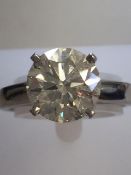 Platinum Ladies Brilliant Cut Diamond Solitaire Ring, 2.50 Carat ( 2 1/2 carat ), I Colour VS-1