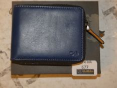 Blue Octovo Leather Wallet RRP £60