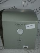 Boxed Set of Croft Collection 4 Wine Glasses (Viewing or Appraisals Highly Recommended)